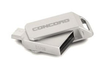 Concord C-OTG8 Çift Taraflı USB 2.0 Micro USB 8 GB Flash Bellek Metal