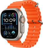 Apple Watch Ultra 2 Apple Uyumlu WatchOS Su Geçirmez 49 mm Elastomer Kordon Kare Unisex Sim Kartlı Akıllı Saat Turuncu