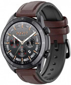 Havit M9030 Pro Su Geçirmez Deri Kordon Daire Tansiyon Ölçen Unisex Akıllı Saat Kahverengi