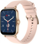 Inteya HiWatch Su Geçirmez Silikon Kordon Kare Unisex Akıllı Saat Pembe
