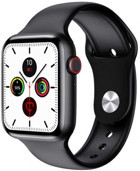 Wiwu SW01 Su Geçirmez 44 mm Silikon Kordon Kare Unisex Akıllı Saat Siyah