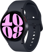 Samsung Galaxy Watch 6 (SM-R930) Android Wear Su Geçirmez 40.4 mm Silikon Kordon Daire Tansiyon Ölçen Unisex Akıllı Saat Siyah