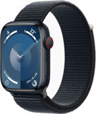 Apple Watch Series 9 Cellular Apple Uyumlu WatchOS Su Geçirmez 45 mm Örgü Kordon Kare Unisex Sim Kartlı Akıllı Saat Siyah