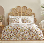 Karaca Home Pamuk Dört Mevsim 160 x 220 cm Çiçekli Tek Kişilik Nevresim Takımı Bej