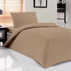 Çeyiz Diyarı Pure Ranforce Dört Mevsim 160 x 200 cm Düz Tek Kişilik Nevresim Takımı Açık Kahverengi