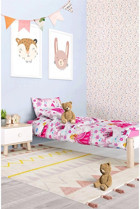 Mulberry Ranforce Kışlık 160 x 220 cm Prenses Tek Kişilik Nevresim Takımı Pembe