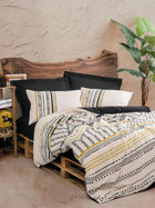 Cotton Box Ethnic Pamuk Dört Mevsim 160 x 220 cm Düz Tek Kişilik Nevresim Takımı Beyaz