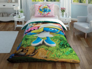 Taç Bambu Dört Mevsim 160 x 220 cm Lastikli Çizgi Kahraman Tek Kişilik Nevresim Takımı Çok Renkli