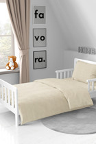 Favora Ranforce Dört Mevsim 160 x 220 cm Düz Tek Kişilik Nevresim Takımı Bej