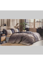 Özdilek Ranforce Dört Mevsim 160 x 220 cm Desenli Tek Kişilik Nevresim Takımı Siyah