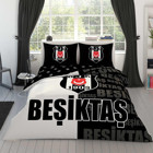 Taç Pamuk Dört Mevsim 200 x 220 cm Taraftar Çift Kişilik Nevresim Takımı Beyaz Siyah