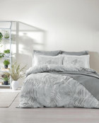 Özdilek Kışlık 200 x 220 cm Yaprak Çift Kişilik Nevresim Takımı Gri