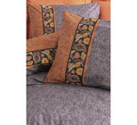 Cotton Box Ranforce Dört Mevsim 200 x 220 cm Etnik Çift Kişilik Nevresim Takımı Füme Tarçın