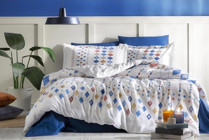 Özdilek Ranforce Kışlık 200 x 220 cm Geometrik Çift Kişilik Nevresim Takımı Mavi