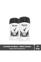 Rexona Invisible On Black+White Clothes Pudrasız Ter Önleyici Antiperspirant Stick Kadın Deodorant 2x40 ml