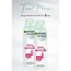 Garnier Mineral Termal Koruma Arındırıcı Etki Pudrasız Ter Önleyici Antiperspirant Sprey Unisex Deodorant 2x150 ml