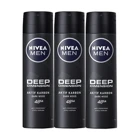 Nivea Deep Dimension Dark Wood Pudrasız Ter Önleyici Antiperspirant Sprey Erkek Deodorant 3x150 ml