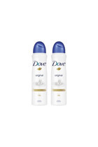 Dove Original Pudrasız Ter Önleyici Antiperspirant Sprey Kadın Deodorant 2x150 ml