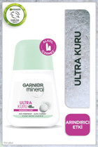 Garnier Mineral Ultra Kuru Pudrasız Ter Önleyici Antiperspirant Roll-On Kadın Deodorant 50 ml