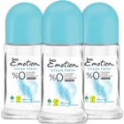 Emotion Ocean Fresh Pudrasız Ter Önleyici Roll-On Kadın Deodorant 3x50 ml