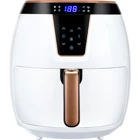 Tmarkt Airfryer 5.5 lt Tek Hazneli Led Ekranlı Yağsız Sıcak Hava Fritözü Beyaz