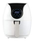 Qich Airfryer 5 lt Tek Hazneli Izgara Yapan Led Ekranlı Yağsız Sıcak Hava Fritözü Beyaz