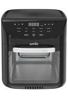Umie Airfryer 12 lt Tek Hazneli Izgara Yapan Led Ekranlı Yağsız Sıcak Hava Fritözü Siyah