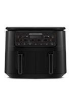 Karaca Air Pro Cook Duo Köz XXXL Airfryer 8 lt İki Hazneli Izgara Yapan Led Ekranlı Sıcak Hava Fritözü Siyah