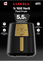 Luxell Lx-FC5937 Airfryer 5.5 lt Tek Hazneli Izgara Yapan Sıcak Hava Fritözü Siyah