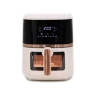 İdose Smart Cook Airfryer 5.5 lt Tek Hazneli Izgara Yapan Led Ekranlı Sıcak Hava Fritözü Bej