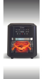 Kiwi KAF-5553 Airfryer 12 lt Tek Hazneli Izgara Yapan Led Ekranlı Yağsız Sıcak Hava Fritözü Siyah