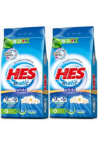 Hes Matik Beyazlar İçin 144 Yıkama Toz Deterjan 2x9 kg