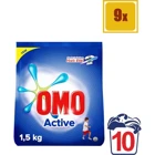 Omo Matik Active Beyazlar İçin 90 Yıkama Toz Deterjan 9x1.5 kg