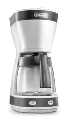 Delonghi ICM16210.WS Plastik Filtreli Karaf 1.25 L Hazne Kapasiteli 10 Fincan 1000 W Beyaz Filtre Kahve Makinesi