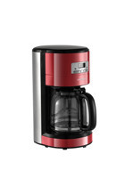 Grundig FK4112 K Zaman Ayarlı Plastik Filtreli Karaf 1.25 L Hazne Kapasiteli 10 Fincan 1000 W Kırmızı Filtre Kahve Makinesi