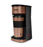 Queen QC 039 Preston Paslanmaz Çelik Filtreli Bardaklı 0.45 L Hazne Kapasiteli 1 Fincan Mini 750 W Gold Filtre Kahve Makinesi