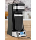 Goldmaster Zaman Ayarlı Plastik Filtreli Termoslu 0.42 L Hazne Kapasiteli 1 Fincan Mini 750 W Siyah Filtre Kahve Makinesi