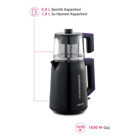 Beko 2216 Çelik Demlikli 1650 W Çelik Gövdeli Mor Çay Makinesi