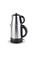 Arnica Stil IH33205 Cam Demlikli 1800 W Işıklı Çelik Gövdeli Siyah Çay Makinesi