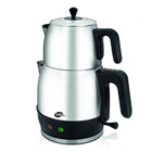Goldmaster PB 3221 Probrew Otomatik Çelik Demlikli 2000 W Işıklı Çelik Gövdeli Gri Retro Çay Makinesi