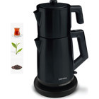 Goldmaster PT 3248S ProFlavor Otomatik Cam Demlikli 2200 W Işıklı Plastik Gövdeli Siyah Retro Çay Makinesi