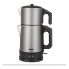 Fakir Chaizen Otomatik Çelik Demlikli 1800 W Işıklı Çelik Gövdeli Gri Retro Çay Makinesi