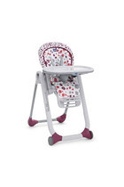 Chicco New Polly Progress Metal Emniyet Kemeri Tekerlekli Tepsili Katlanır Mama Sandalyesi Kırmızı
