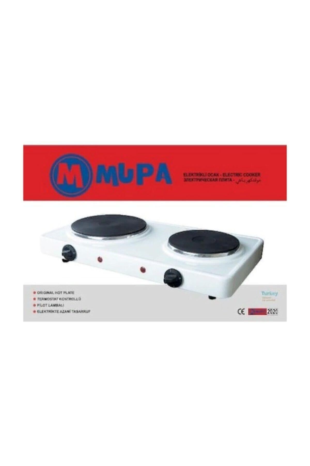 Mupa Mupa-2020 Emaye 2 Gözlü Elektrikli Solo Beyaz Ocak