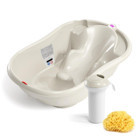 OkBaby Onda Beyaz Bebek Küveti + Splash Bebek Duşu & Doğal Banyo Süngeri
