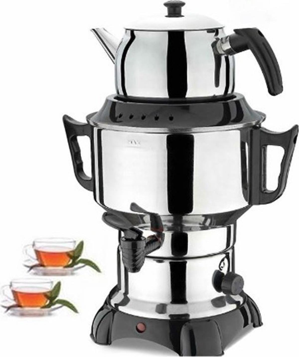 Armağan Otomatik Paslanmaz Çelik Demlikli 1100 W Işıklı Paslanmaz Çelik Inox Çay Makinesi