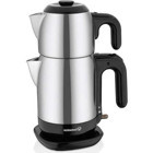 Korkmaz A369-13 Otomatik Paslanmaz Çelik Demlikli 1600 W Işıklı Paslanmaz Çelik Inox Çay Makinesi