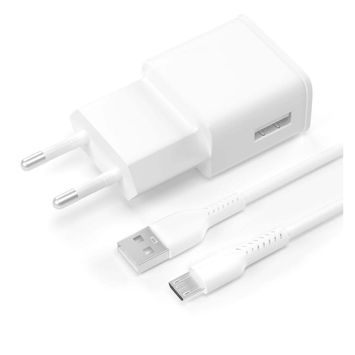Teknonet TN-CHC03 Universal Micro USB Kablolu Hızlı Şarj Aleti Beyaz