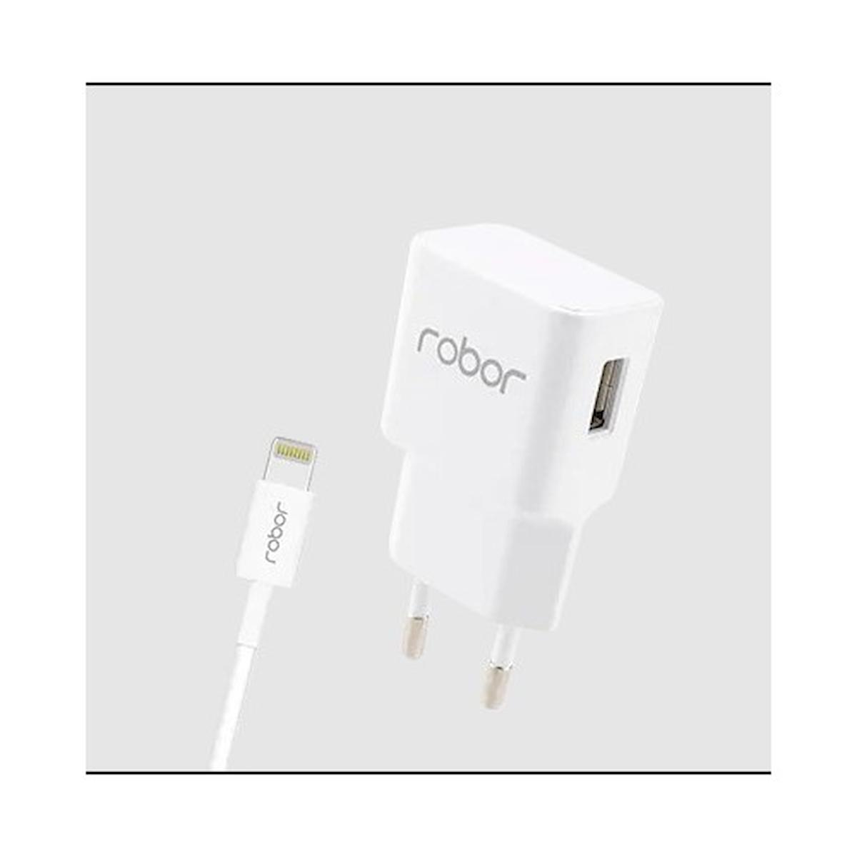 Robor R615 Universal Kablolu Hızlı Şarj Aleti Beyaz