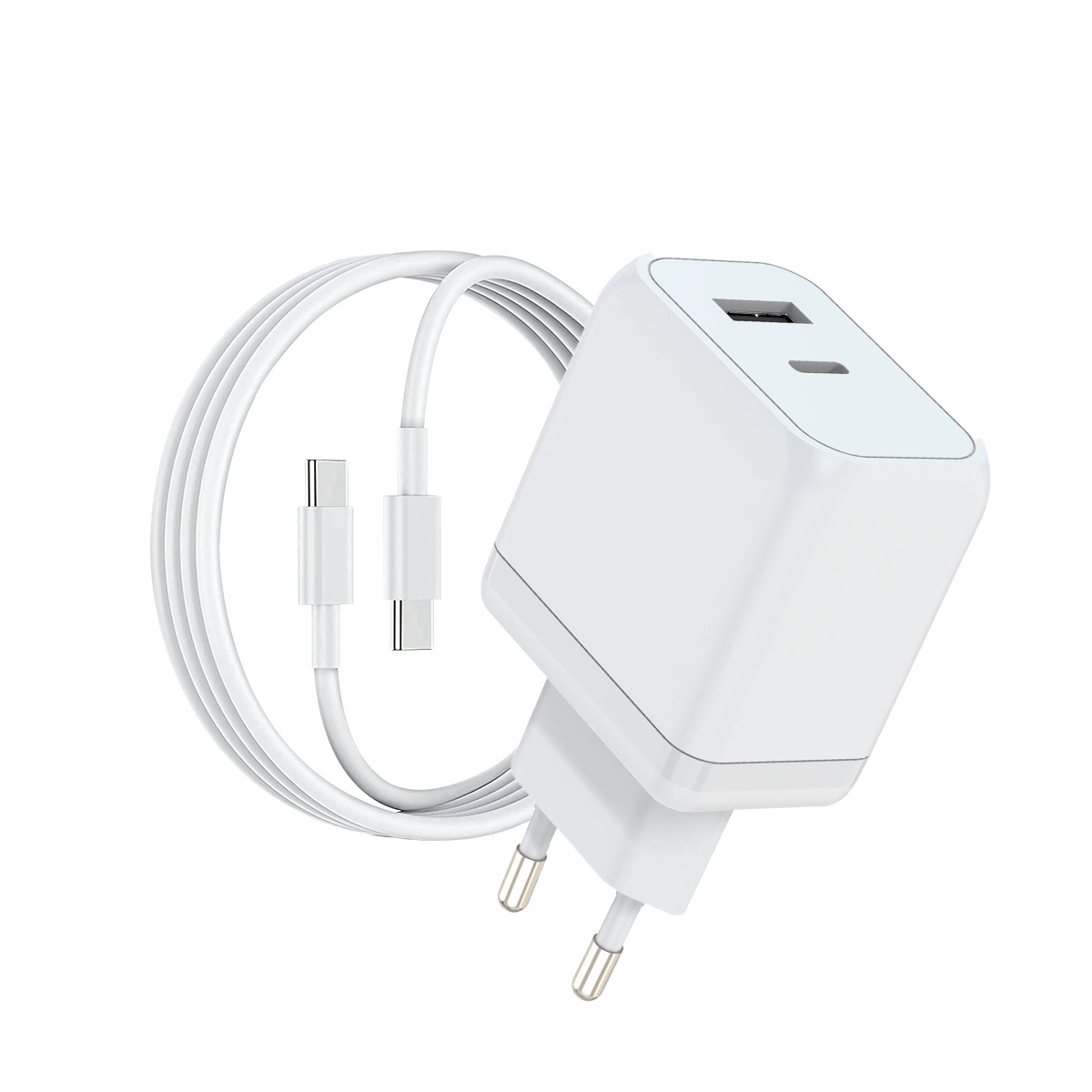 Woyax Universal Type-C Kablolu 45 W Hızlı Şarj Aleti Beyaz